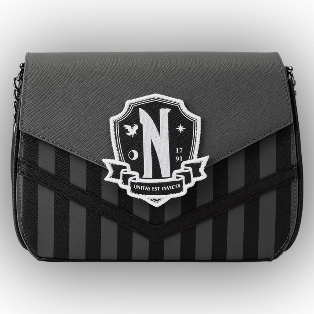 NWT Loungefly Nevermore Academy Wednesday Purse